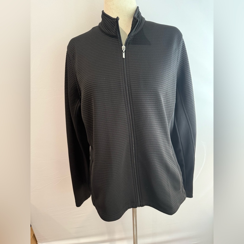 Pebble Beach‎ Black Ribbed Performance Jacket